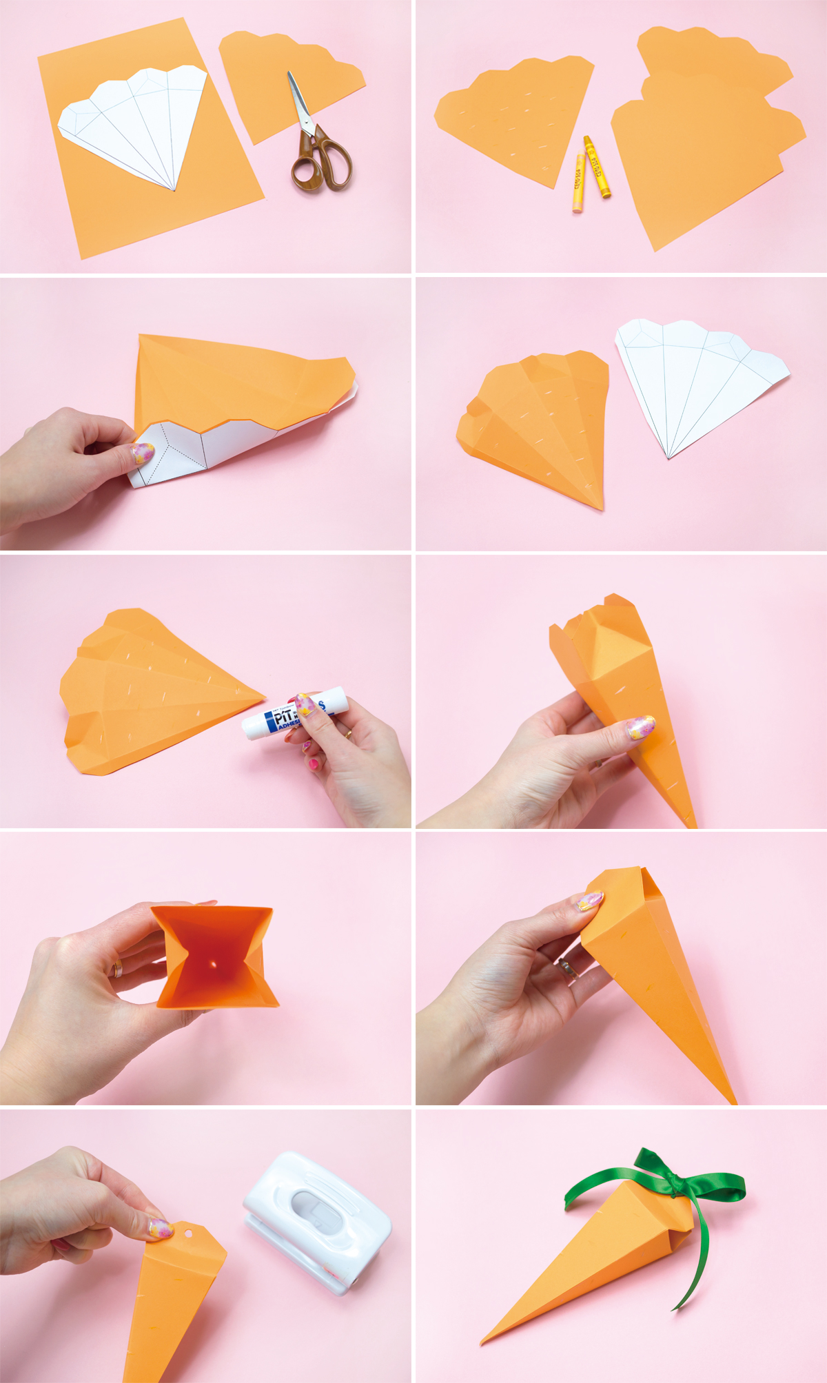 25 折り紙 にんじん 立体 折り方 無料の折り紙画像
