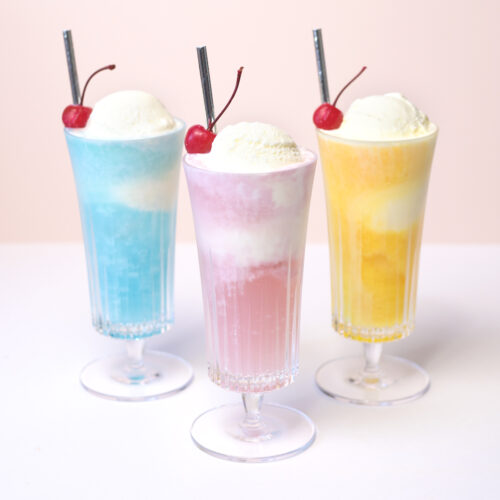 わたあめドリンク】コットンキャンディークリームソーダの作り方
