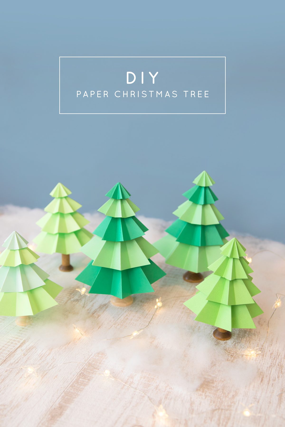 紙で簡単 ペーパークリスマスツリーの作り方 無料テンプレート Rainbow Diy